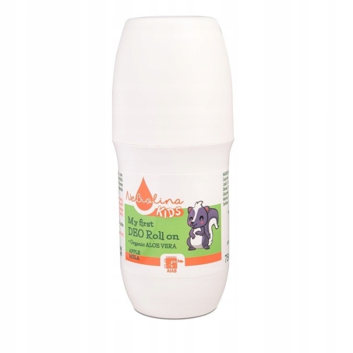 NeBiolina | Pierwszy dezodorant naturalny roll-on dla dzieci aloes | 75 ml