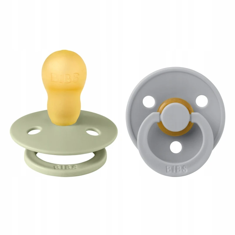 Smoczki kauczukowe BIBS COLOUR 2-PACK Sage & Cloud 0-6 miesięcy