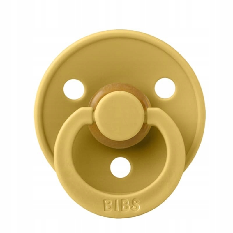 Smoczki kauczukowe BIBS COLOUR 2-PACK Vanilla & Mustard 6-18 miesięcy