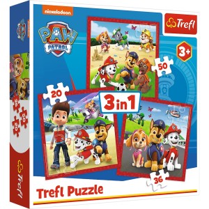 PSI PATROL | Puzzle 3w1 | Wesołe pieski | Trefl