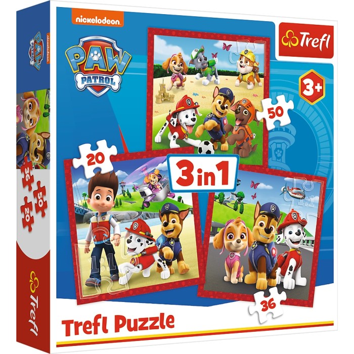 PSI PATROL | Puzzle 3w1 | Wesołe pieski | Trefl