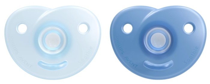 Philips Avent|Smoczek silikonowy okrągły, symetryczny |niebieski | 0-6 mscy