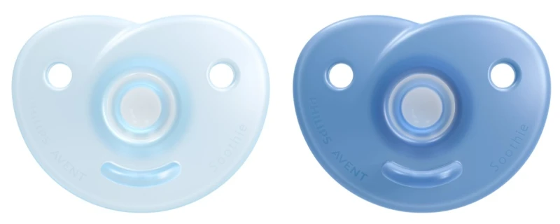 Philips Avent|Smoczek silikonowy okrągły, symetryczny |niebieski | 0-6 mscy