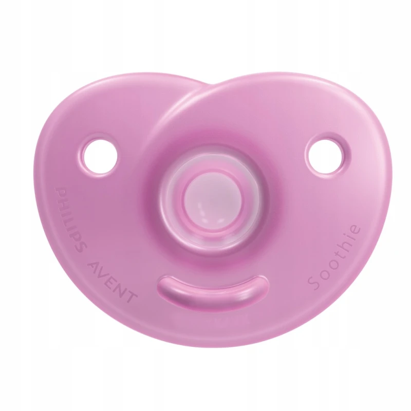 Philips Avent|Smoczek silikonowy okrągły, symetryczny| różowy |0-6 miesięcy