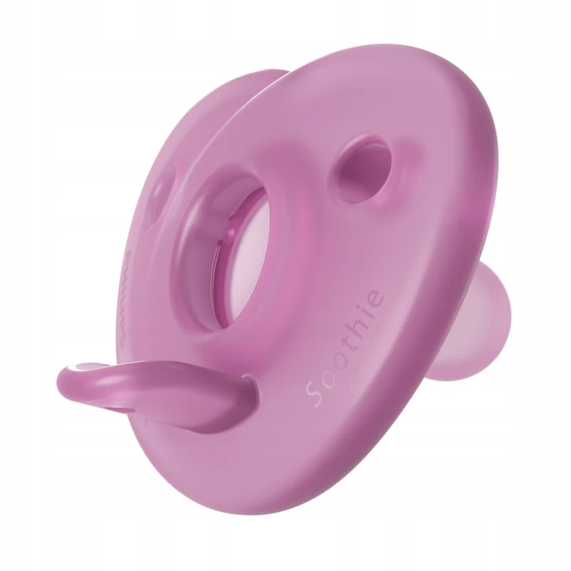 Philips Avent|Smoczek silikonowy okrągły, symetryczny| różowy |0-6 miesięcy