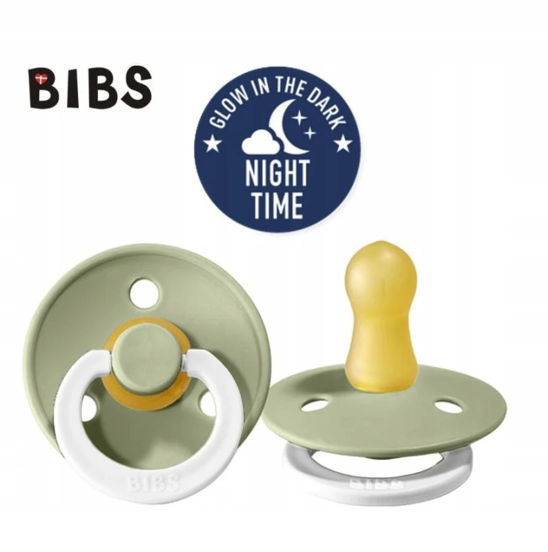 Smoczek kauczukowy BIBS COLOUR | Sage Night | +0 miesięcy