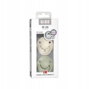Smoczki silikonowe BIBS DE LUX 2-PACK | Ivory&Sage | ONE SIZE