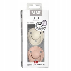 Smoczki silikonowe BIBS DE LUX 2-PACK | Ivory & Blush | ONE SIZE