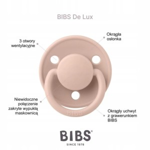 Smoczki silikonowe BIBS DE LUX 2-PACK | Ivory & Blush | ONE SIZE