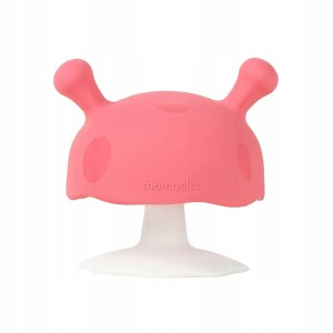 Mombella Mushroom Pink | Gryzak silikonowy na ząbkowanie | Grzybek
