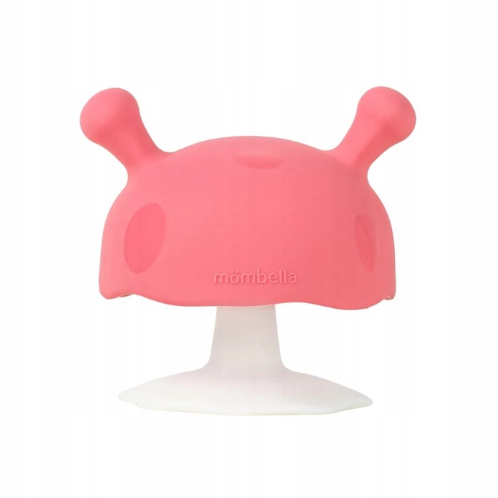 Mombella Mushroom Pink | Gryzak silikonowy na ząbkowanie | Grzybek