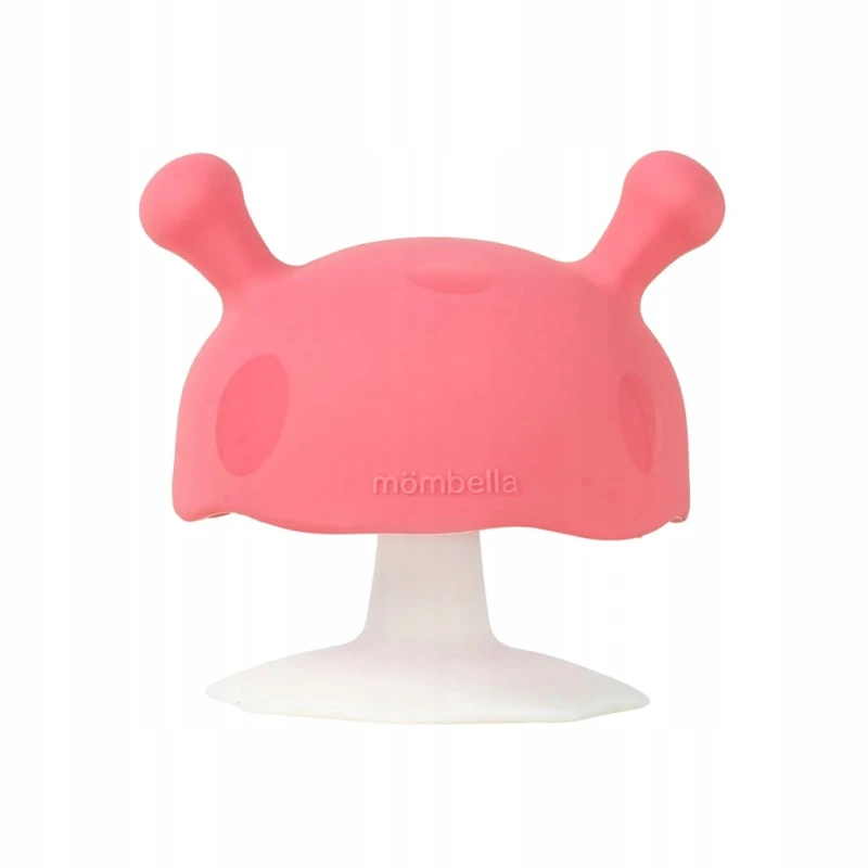 Mombella Mushroom Pink | Gryzak silikonowy na ząbkowanie | Grzybek