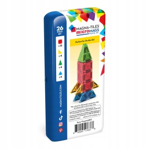 Magna-Tiles | Klocki magnetyczne | Travel microMAGS 26 elementów