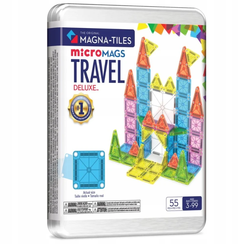 Magna-Tiles | Klocki magnetyczne | Travel microMAGS XL 55 elementów