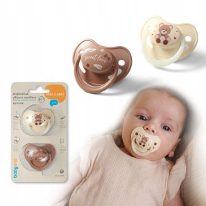 BABYONO 1670/01 | Smoczki anatomiczne silikonowe 0-6 m