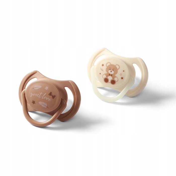 BABYONO 1669/01 | Smoczki symetryczne silikonowe 0-6 m