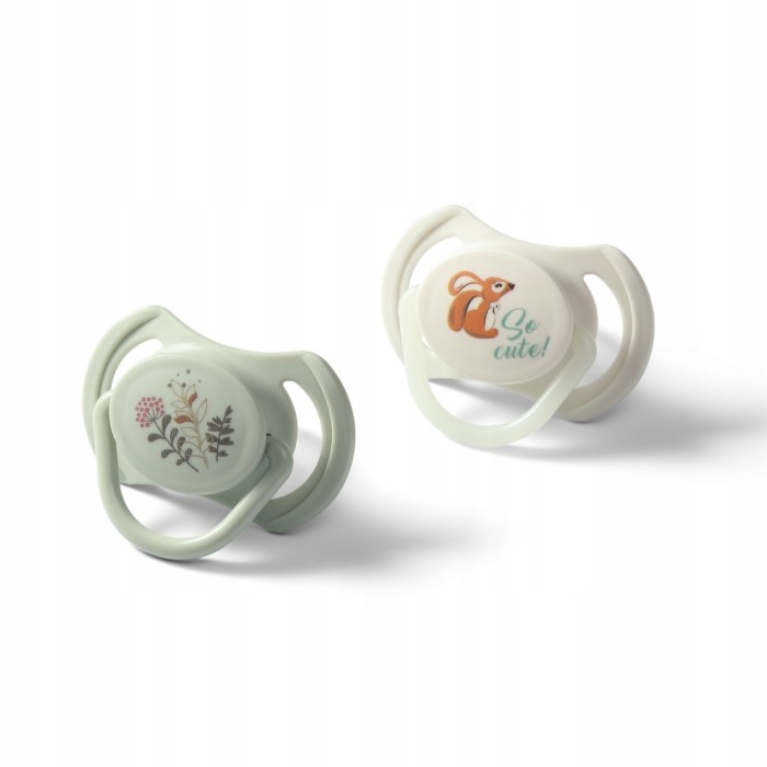 BABYONO 1669/02 | Smoczki symetryczne silikonowe 6-18 m
