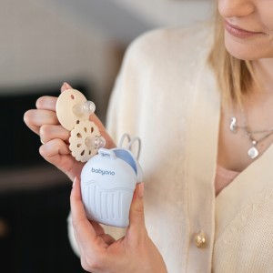 BABYONO | Silikonowy pojemnik na dwa smoczki|niebieski