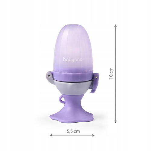 BABYONO 1542 | Gryzak do podawania pokarmu FLOWER | fioletowy