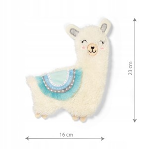 BABYONO 1557/02 | Przytulanka - szeleścik LLAMA LULU | kolor niebieski