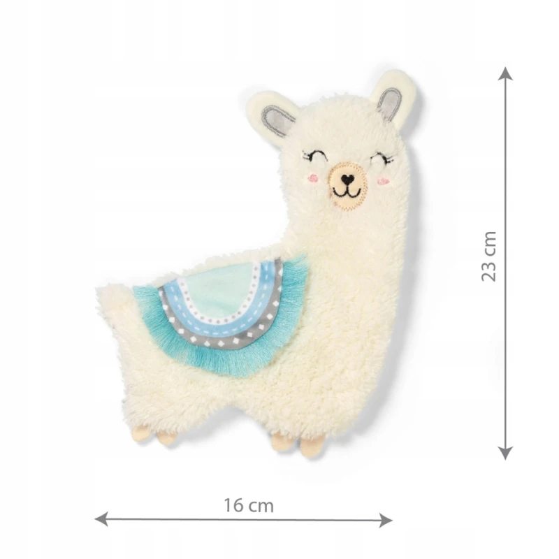 BABYONO 1557/02 | Przytulanka - szeleścik LLAMA LULU | kolor niebieski