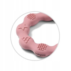 BABYONO |Gryzak silikonowy RING różowy | 825/02