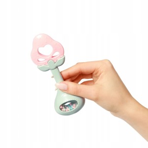 BABYONO | Edukacyjny gryzak z grzechotką | STRAWBERRY