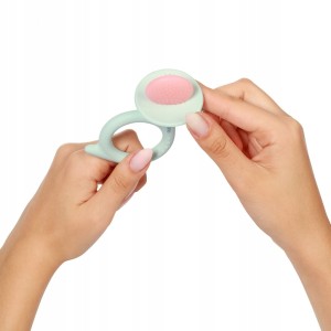 BABYONO | Gryzak silikonowy SNAIL | kolor miętowy