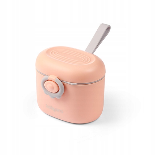 BABYONO | Przenośny pojemnik na mleko w proszku |kolor brzoskwiniowy |240ml