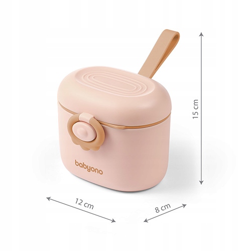 BABYONO | Przenośny pojemnik na mleko w proszku |kolor beżowy |240ml