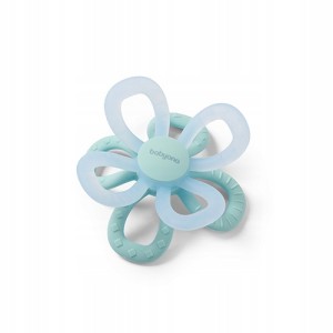BABYONO | Silikonowy gryzak FLOWER na ząbkowanie | kolor niebieski