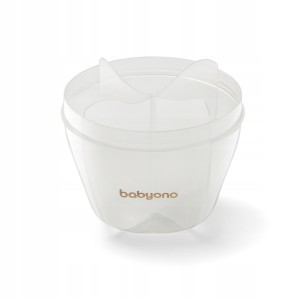BABYONO | Pojemnik na mleko w proszku 1022/01 | przezroczysty beżowy