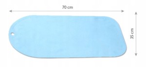 BABYONO |Mata antypoślizgowa do wanny na przyssawki| 70 x 35 cm | niebieska