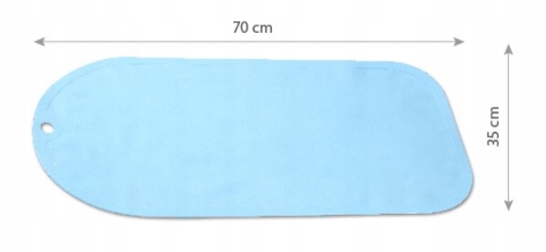 BABYONO |Mata antypoślizgowa do wanny na przyssawki| 70 x 35 cm | niebieska