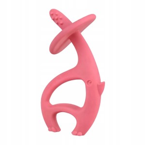 Mombella | Gryzak silikonowy na ząbkowanie | Dancing Elephant Pink