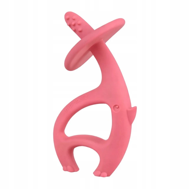 Mombella | Gryzak silikonowy na ząbkowanie | Dancing Elephant Pink