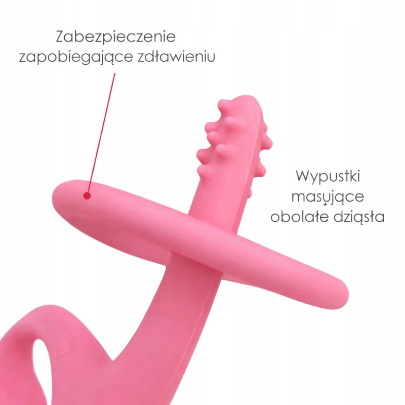 Mombella | Gryzak silikonowy na ząbkowanie | Dancing Elephant Pink