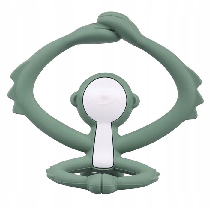 Mombella | Gryzak silikonowy na ząbkowanie | Małpka Light Green