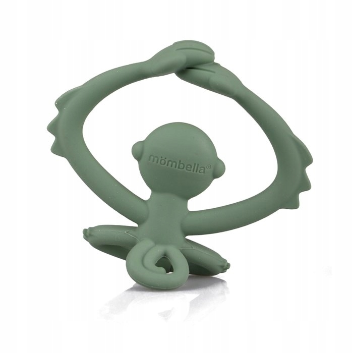 Mombella | Gryzak silikonowy na ząbkowanie | Małpka Light Green