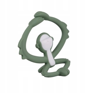 Mombella | Gryzak silikonowy na ząbkowanie | Małpka Light Green