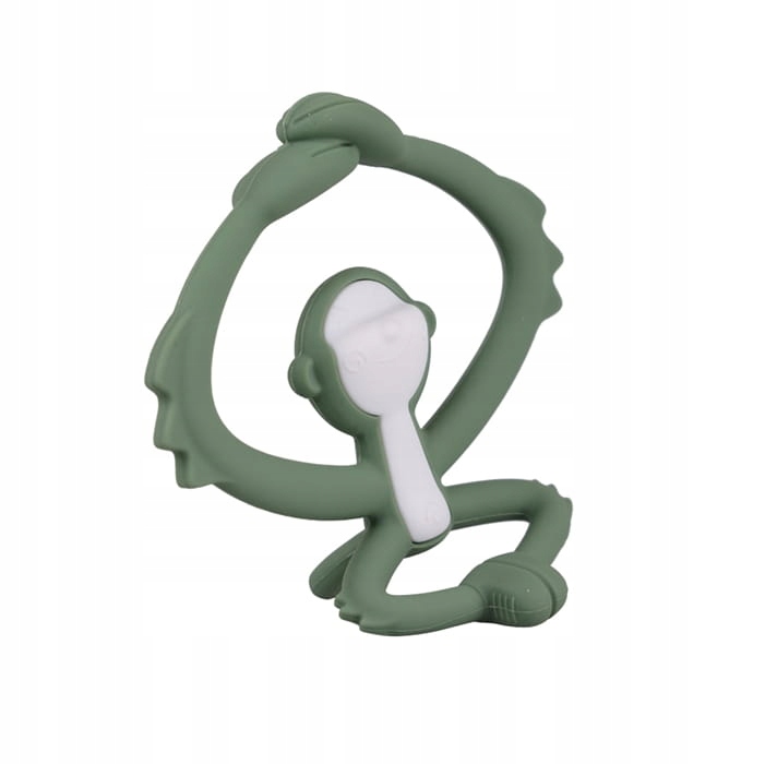 Mombella | Gryzak silikonowy na ząbkowanie | Małpka Light Green