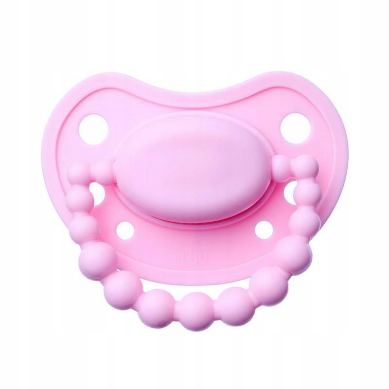 Smoczek pozycjonujący LUU Kids Pink a Boo 3-6 miesięcy