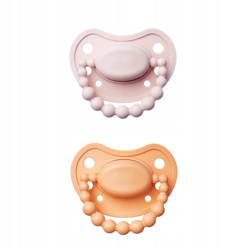Luu Kids zestaw smoczków Kids Velvet Blush i Summer Apricot +6 miesięcy