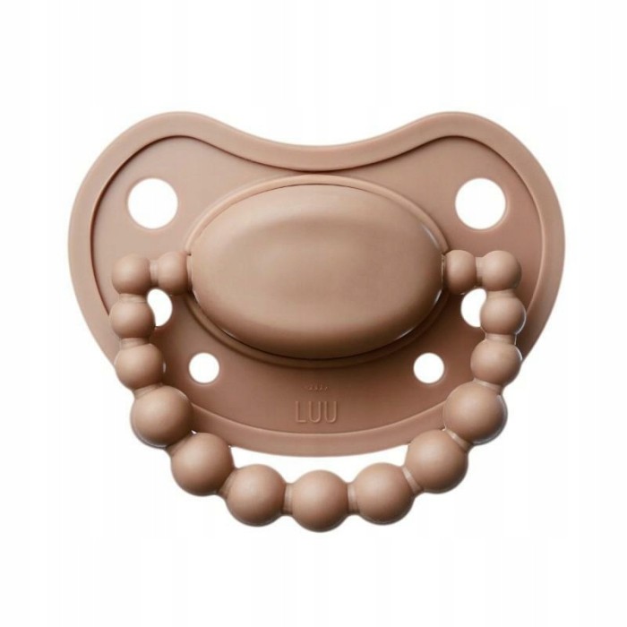 Smoczek pozycjonujący LUU Kids Milk Hazelnut +6 miesięcy