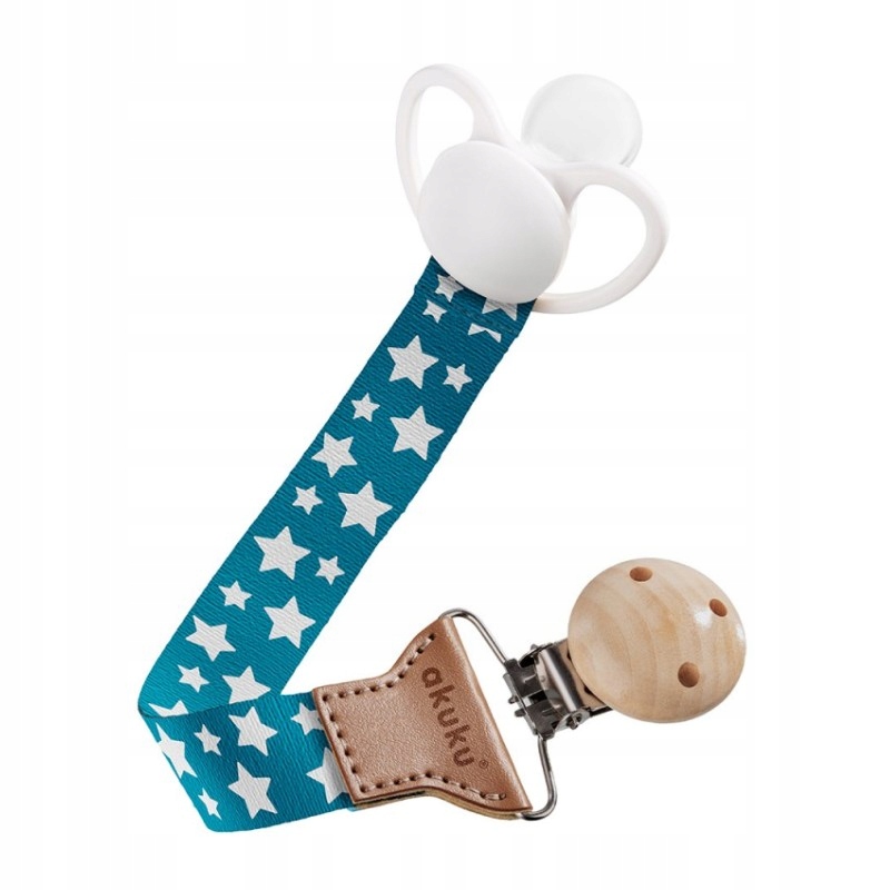 Akuku A0584 | Zawieszka do smoczka | Srebrne Gwiazdki