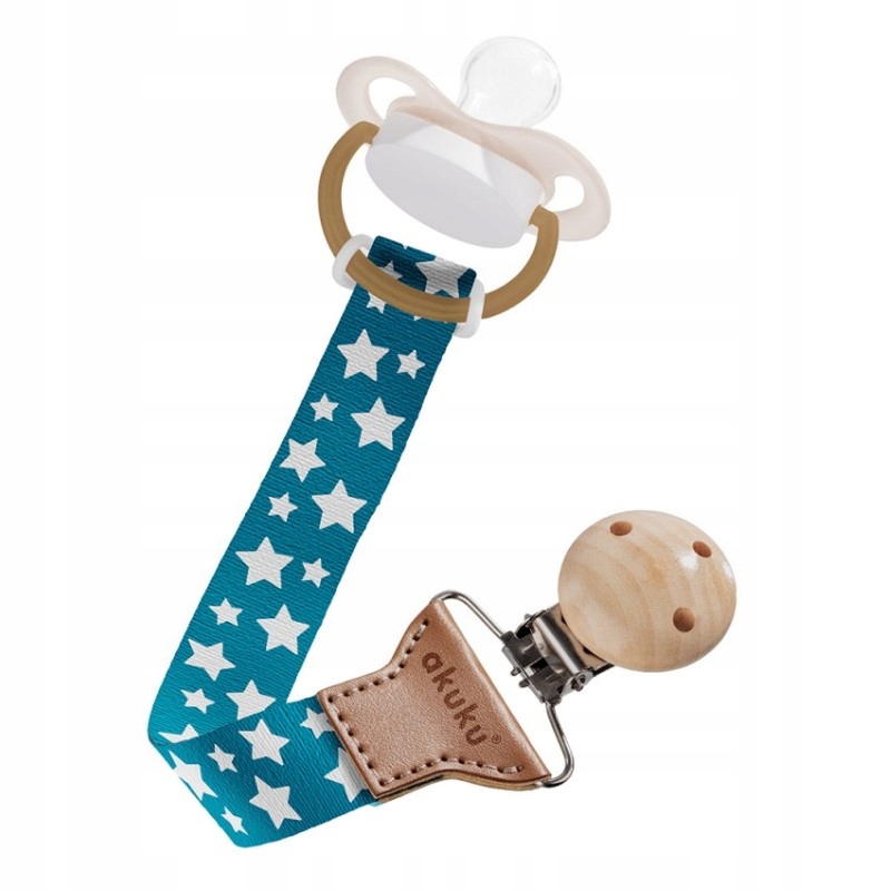 Akuku A0584 | Zawieszka do smoczka | Srebrne Gwiazdki