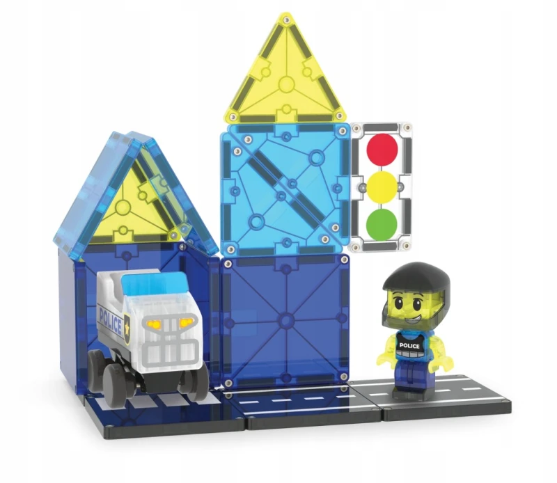 Magna-Tiles | Klocki magnetyczne | Police Patrol 20 elementów