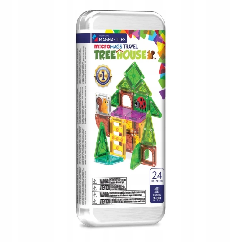 Magna-Tiles | Klocki magnetyczne | microMAGS Treehouse Travel 24 elementów
