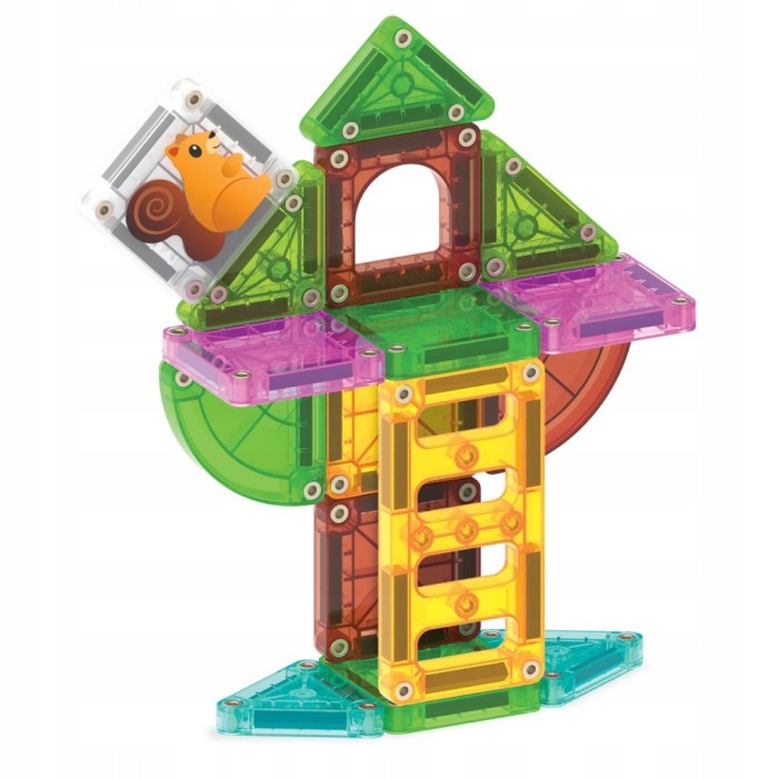 Magna-Tiles | Klocki magnetyczne | microMAGS Treehouse Travel 24 elementów