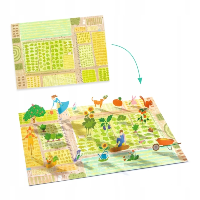 Djeco | Naklejki wielokrotnego użytku 3D | FARMA